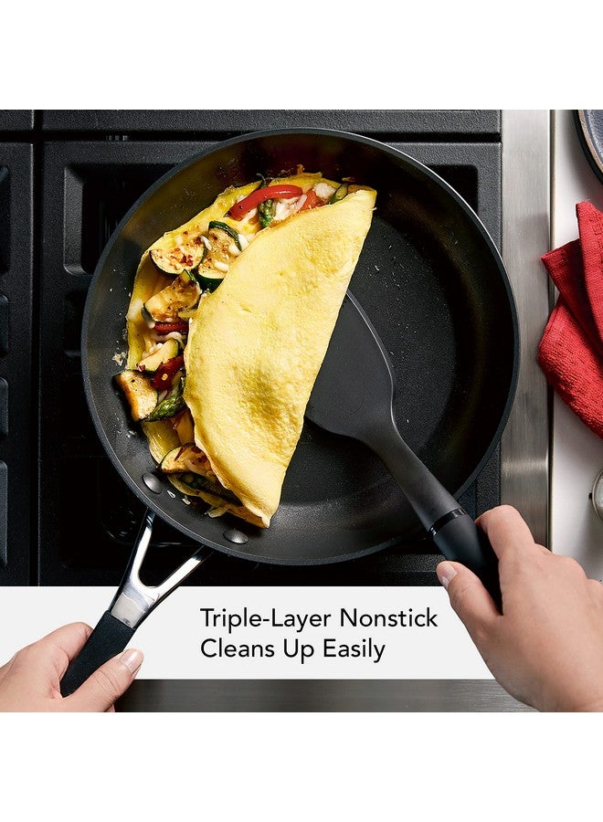 KitchenAid KitchenAid Hard Anodized Nonstick Frying Pans/Skillet Set, 8.25 Inch and 10 Inch, Onyx Black  - Image 5