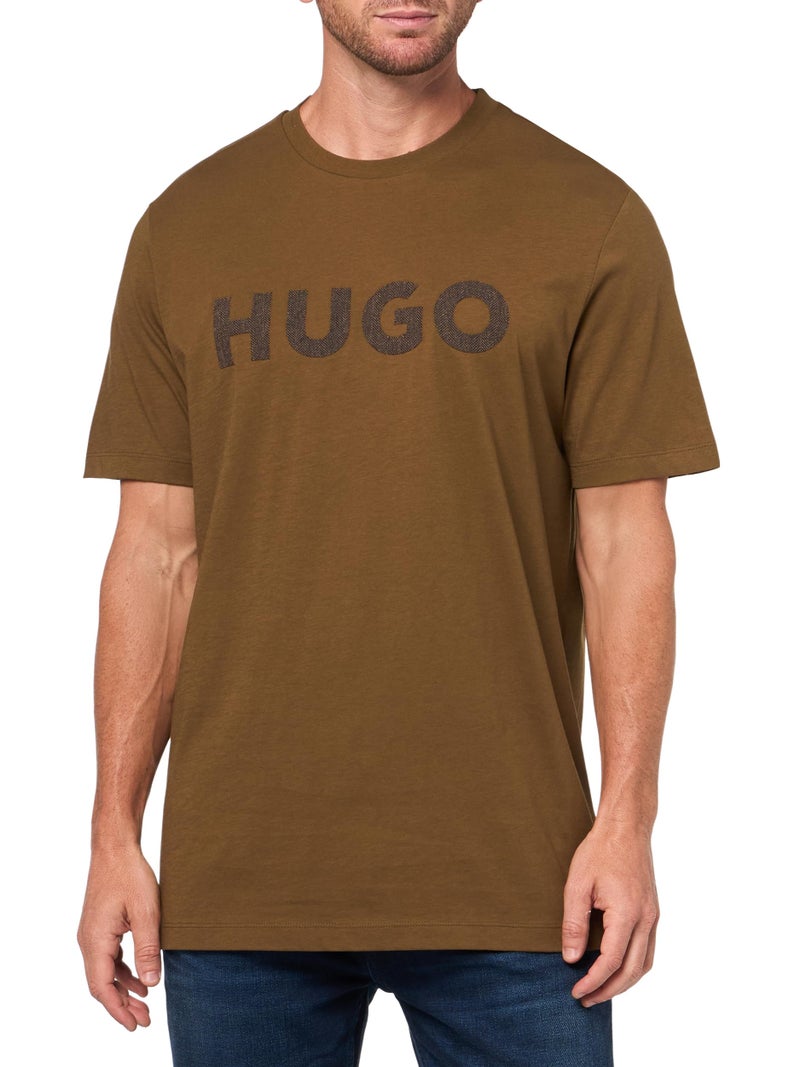 HUGO Print Logo Short Sleeve TShirt Dark Sepia S