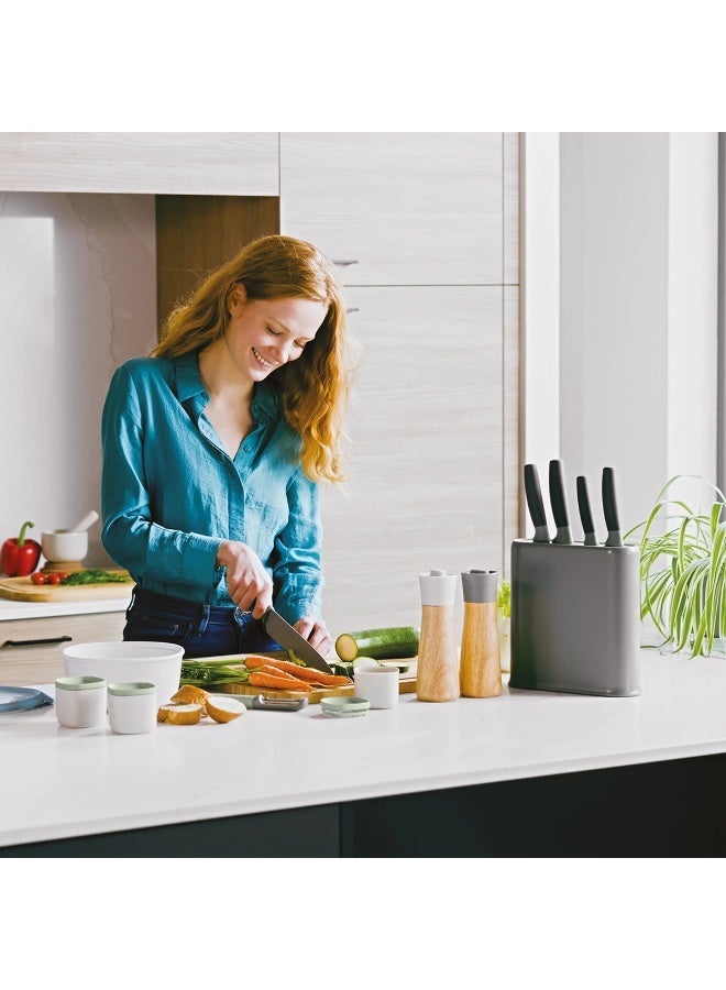 Berghoff Leo Balance Nonstick Stainless Steel Knife Block Set Grey Recycled Material 6 Pcs - Image 4