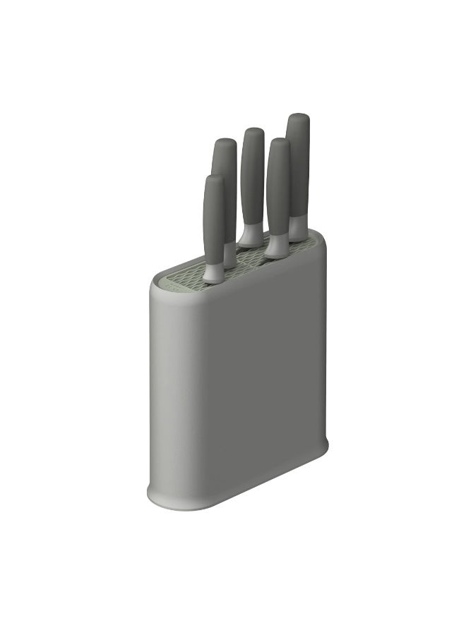 Berghoff Leo Balance Nonstick Stainless Steel Knife Block Set Grey Recycled Material 6 Pcs - Image 2