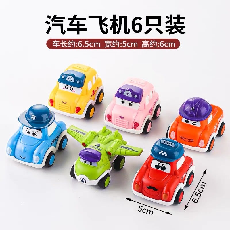 Kids Birthday Cake Topper Cars Theme Car and airplane 6-piece set 