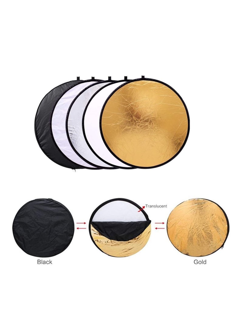 Generic - Light Reflector Set 5 colors Portable Collapsible Multi-Disc Reflector Photography with Bag for Photography Photo Lighting - Image 1