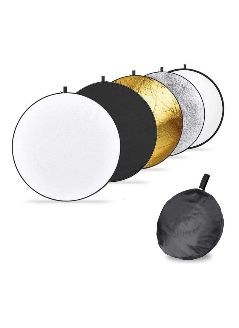 Generic - Light Reflector Set 5 colors Portable Collapsible Multi-Disc Reflector Photography with Bag for Photography Photo Lighting - Image 1
