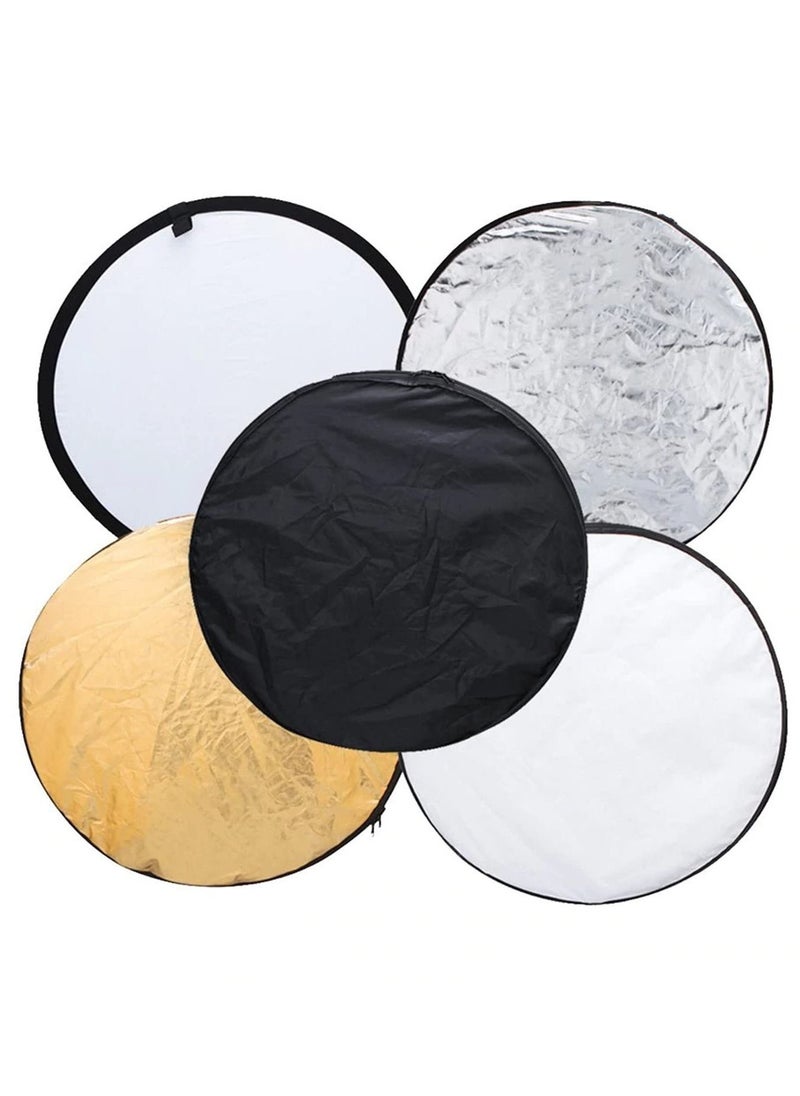 Generic - Light Reflector Set 5 colors Portable Collapsible Multi-Disc Reflector Photography with Bag for Photography Photo Lighting - Image 1
