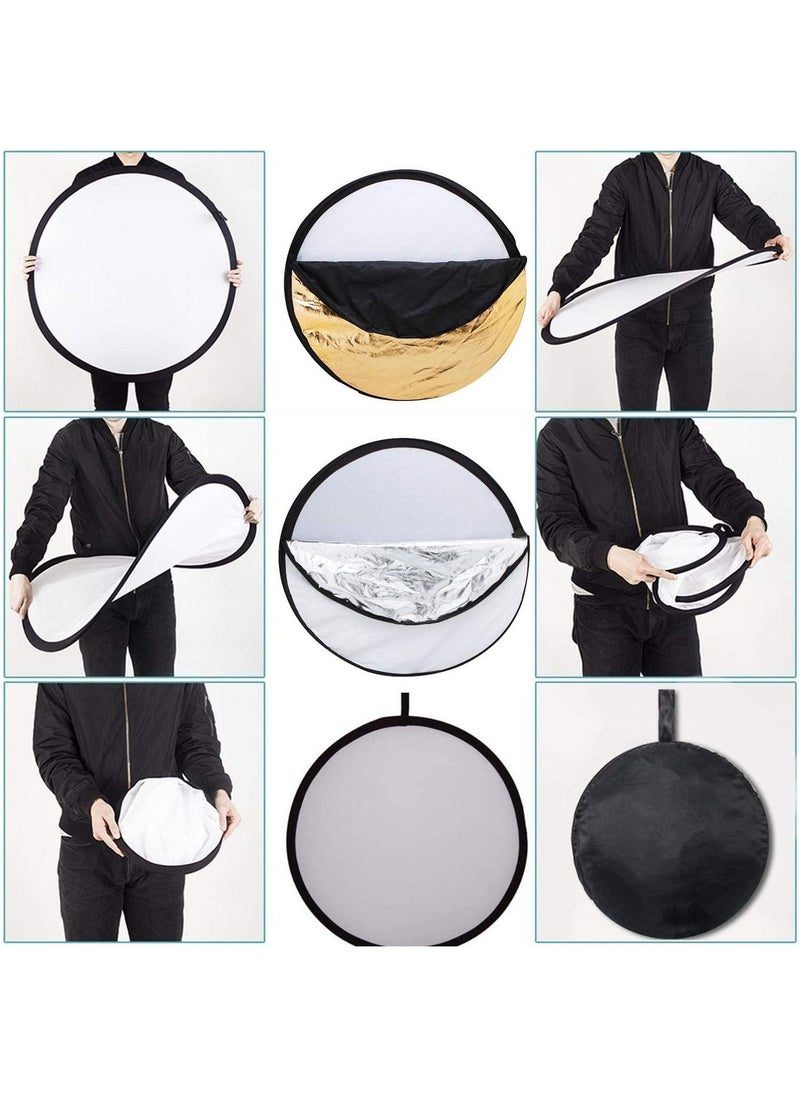 Generic - Light Reflector Set 5 colors Portable Collapsible Multi-Disc Reflector Photography with Bag for Photography Photo Lighting - Image 1