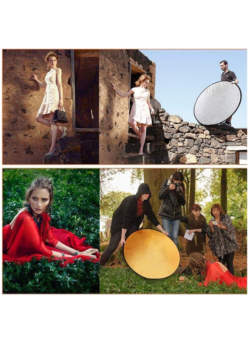 Generic - Light Reflector Set 5 colors Portable Collapsible Multi-Disc Reflector Photography with Bag for Photography Photo Lighting - Image 1
