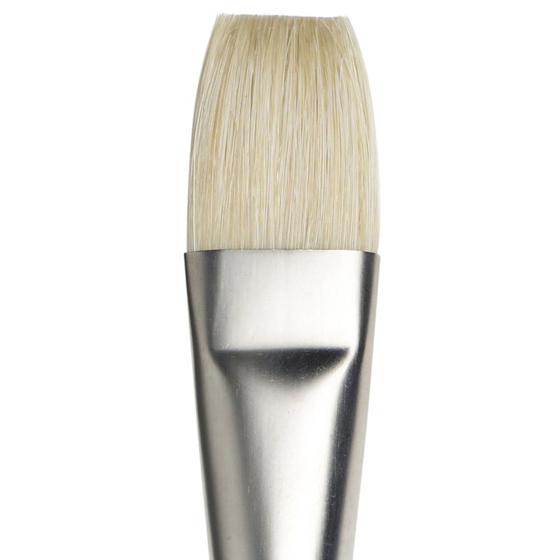 Winsor Newton Winsor & Newton Artists' Oil Hog Paint Brush, Long Handle Size 12, Flat - Image 2