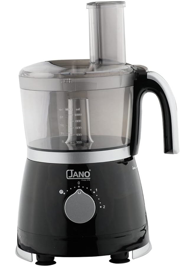 Jano - 1.25L 600W Electric Meat Grinder Multi Function S S Blade 2 Speed Control Food Processor For Meat Vegetables Onion Garlic Fruits Nuts Black E02412 2 Years - Image 1