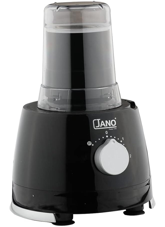 Jano - 1.25L 600W Electric Meat Grinder Multi Function S S Blade 2 Speed Control Food Processor For Meat Vegetables Onion Garlic Fruits Nuts Black E02412 2 Years - Image 1