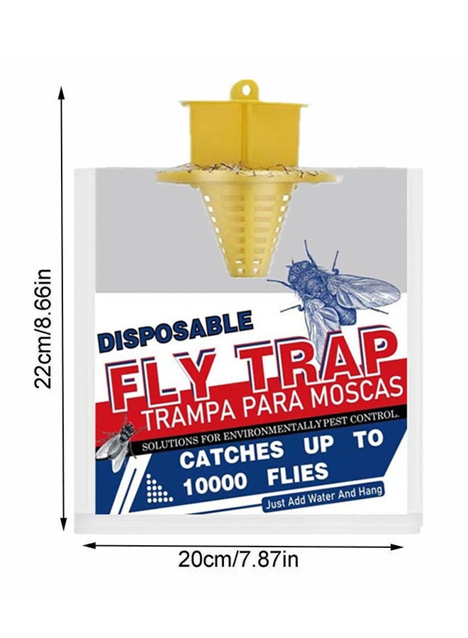 2 Pack Outdoor Disposable Fly Trap, with Natural Attractant Large Fly Trap Bag Bug Catcher Flying Insect Trap for Backyard Balcony Patio Camping - Image 2