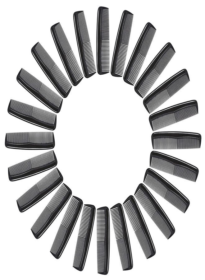 Etercycle 24 Pieces Pocket Hair Combs, 5 inch Unbreakable Black Comb Great for Travel Used on All Hair Types - Men's Hair, Women's Hair, Beard, Mustache and Sideburns - Image 1