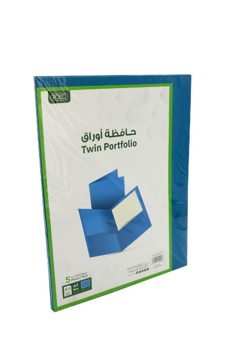 ROCO 2-Pocket Report Cover A4 Paper Blue - Image 1