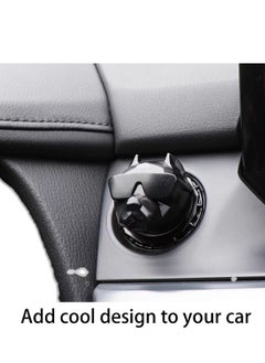 KASTWAVE Bully Dog Car One Key Start Button Cover, Car Ignition Button Cover, Car Engine Push to Start Accessories, Cool Interior Car Decor Stickers, Suitable for Car SUV Truck (Black)  - Image 5