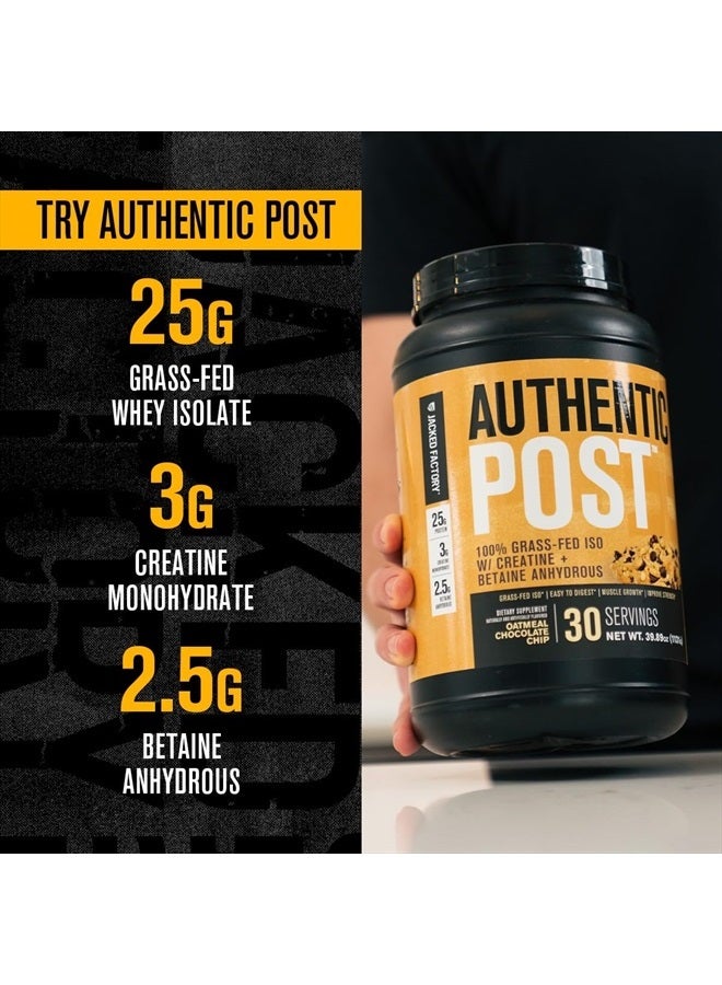 Jacked Factory Authentic ISO Grass Fed Whey Protein Isolate Powder - Low Carb, Non-GMO Muscle Building Protein w/No Fillers, Mixes Perfectly for Post Workout Recovery, Vanilla - 2LB, 30 SV - Image 3