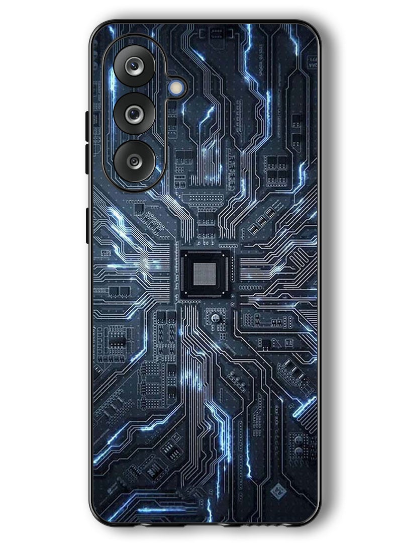 Theodor Case Compatible with Samsung Galaxy F36/ M36 6.7 Inch Protection Shockproof Bumper Cover Hardware Circuit - Image 1