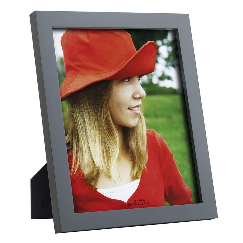 RPJC RPJC 8x10 Picture Frames Made of Solid Wood High Definition Glass for Table Top Display and Wall Mounting Photo Frame Grey - Image 1