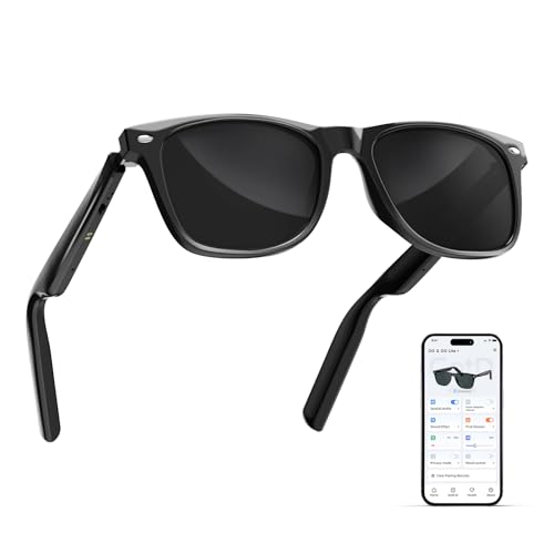 GetD AI Glasses for Men & Women, Smart Glasses Powered by ChatGPT, AI Real-time Translation with 145 languages, 11H Music Play, Bluetooth Sunglasses with Polarized Lens, UV Protection for Daily Use, Travel - Image 1