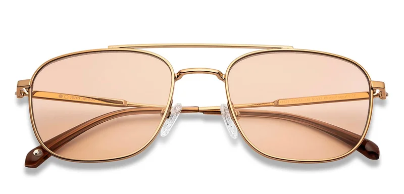 جون جاكوبس Dynachromic Full Rim Square Frame Polarized &amp; UV Protected Sunglasses JJ S14045 - 52mm - Gold