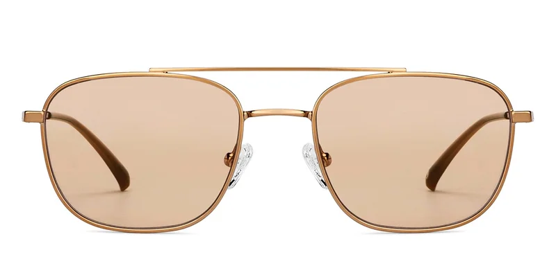 John Jacobs Dynachromic Full Rim Square Frame Polarized &amp; UV Protected Sunglasses JJ S14045 - 52mm - Gold