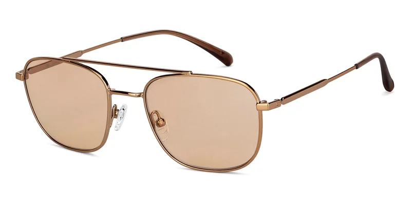 John Jacobs Dynachromic Full Rim Square Frame Polarized &amp; UV Protected Sunglasses JJ S14045 - 52mm - Gold