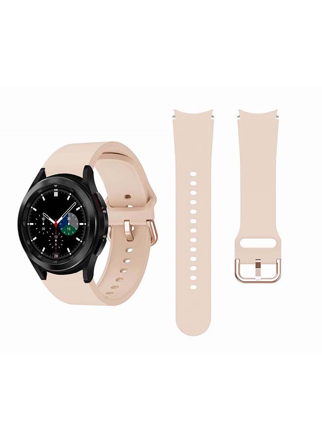 Perfii Silicone Replacement Band For Samsung Galaxy Watch4 42/46mm Cream - Image 1