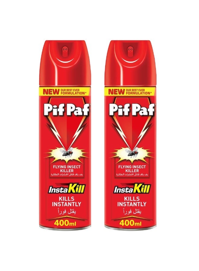 Pif Paf Mosquito & Fly Killer Spray 400ml x 2 Pack – Powerful Insect Killer Aerosol for Fast Mosquito, Fly & Bug Control – Long Lasting Home Protection UAE - Image 1