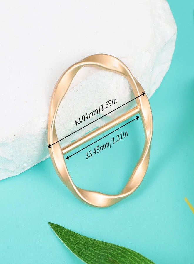 Styquenzer 14 Pcs Silk Scarf Ring Circle T-Shirt Ties Clips for Women Fashion Shirt Clips for Women Clothing Cinch Clip Waist Clothes Corner Knotted Buckle Clothing Ring Wrap Holder - Image 2