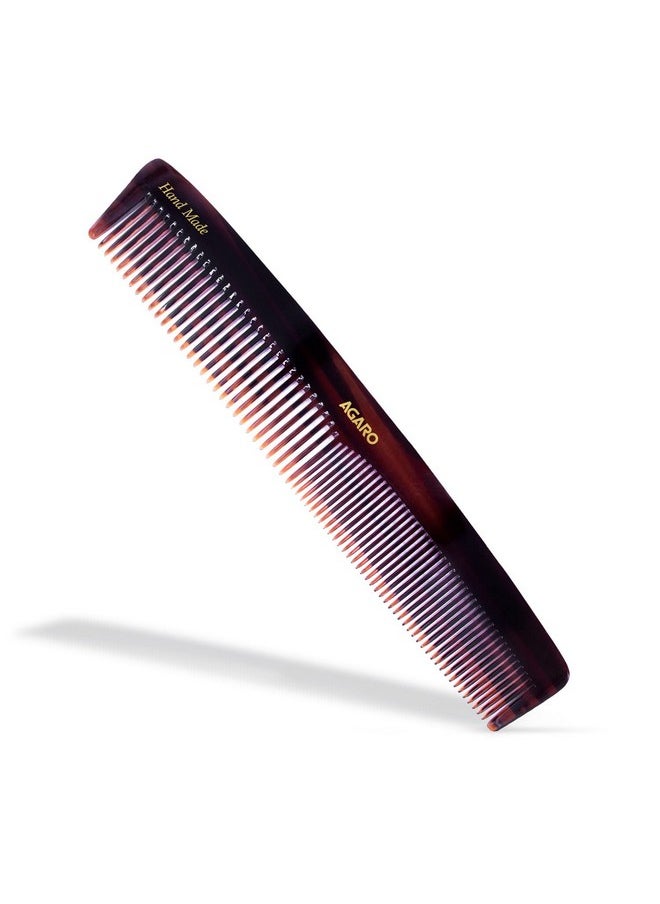 AGARO AGARO Hand Made Comb, Graduated Dressing Comb, Smooth Rounded Teeth, Hair Styling, Grooming, Hair Brushing, Hair Dressing, Cellulose Acetate Comb, For Men & Women, HMC75, Brown.  - Image 1
