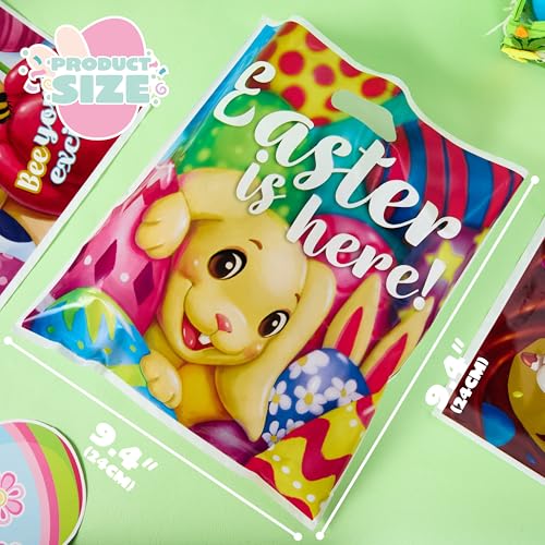 JOYIN 72 Pcs Easter Gift Bags 13" x 14.8", PE Goodie Bags Party Treat for Easter Egg Hunt, Kids Theme Party Favor Supplies - Image 4