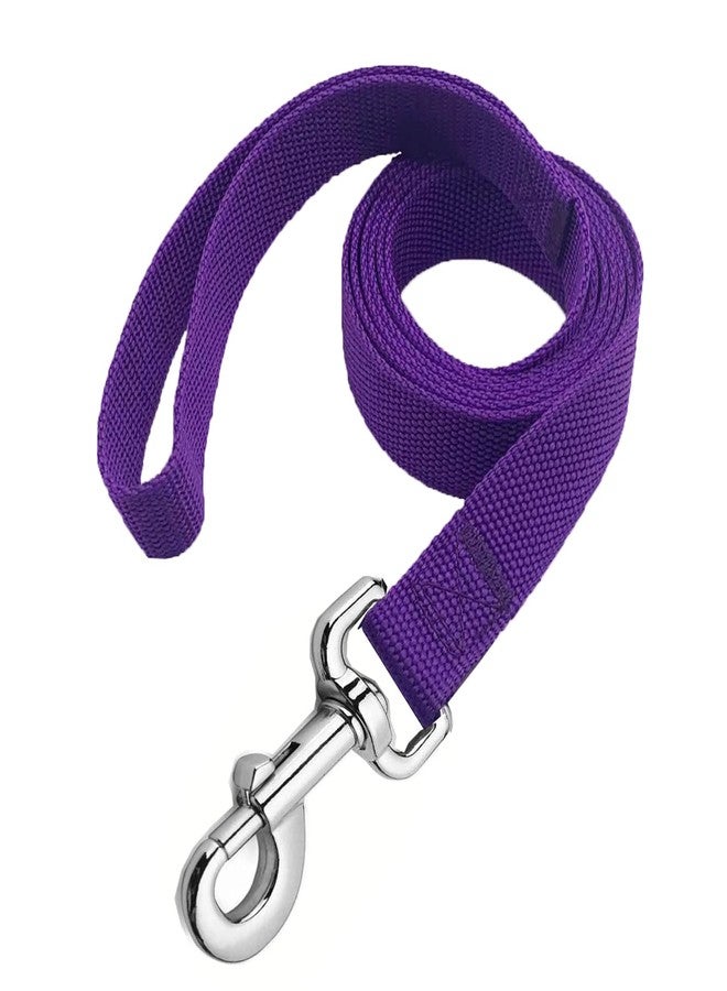 MANDAO Strong Nylon Dog Leash, 4FT/ 5 FT/ 6FT Dog Leashes for Medium Large Dogs (4FT, Purple) - Image 1
