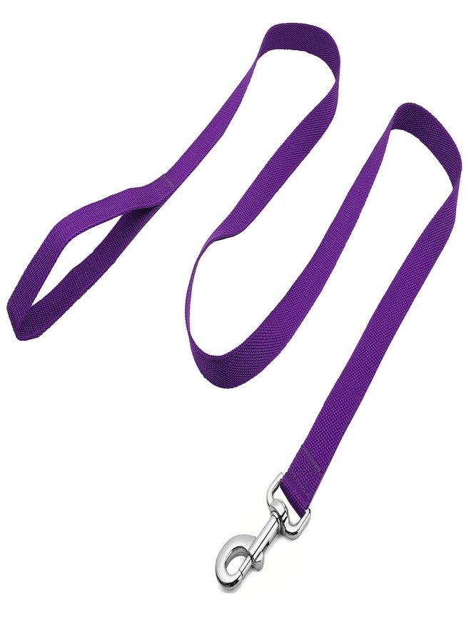 MANDAO Strong Nylon Dog Leash, 4FT/ 5 FT/ 6FT Dog Leashes for Medium Large Dogs (4FT, Purple) - Image 2
