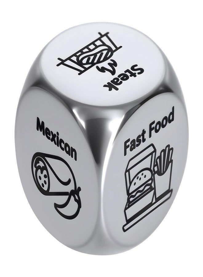 yrrBgo Valentines Day Gifts for Him Her,Stocking Stuffers for Men Women Adults Steel Food Decision Dice Funny Gifts for Him Her Girlfriend Boyfriend Couple Husband Wife Anniversary Birthday Fathers Day - Image 1