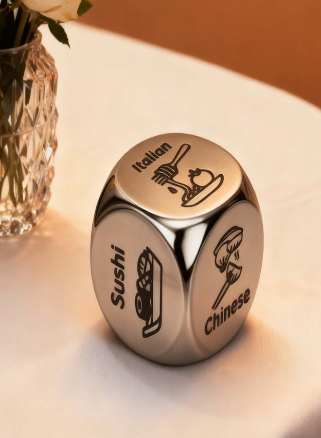yrrBgo Valentines Day Gifts for Him Her,Stocking Stuffers for Men Women Adults Steel Food Decision Dice Funny Gifts for Him Her Girlfriend Boyfriend Couple Husband Wife Anniversary Birthday Fathers Day - Image 4