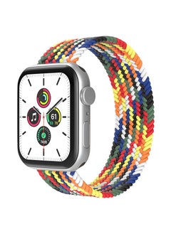 ماركة غير محددة ELMO3EZZ لسوار ساعة Apple 42 مم/44 مم/45 مم 49 مم، سوار معصم بديل بحلقة منفردة مضفرة لساعة Ultra/Ultra 2، السلسلة 9/8/7/6/SE/5/4/3/2/1 (42 مم/44 مم/ 45 مم - 49 مم - صغير متعدد الألوان) 