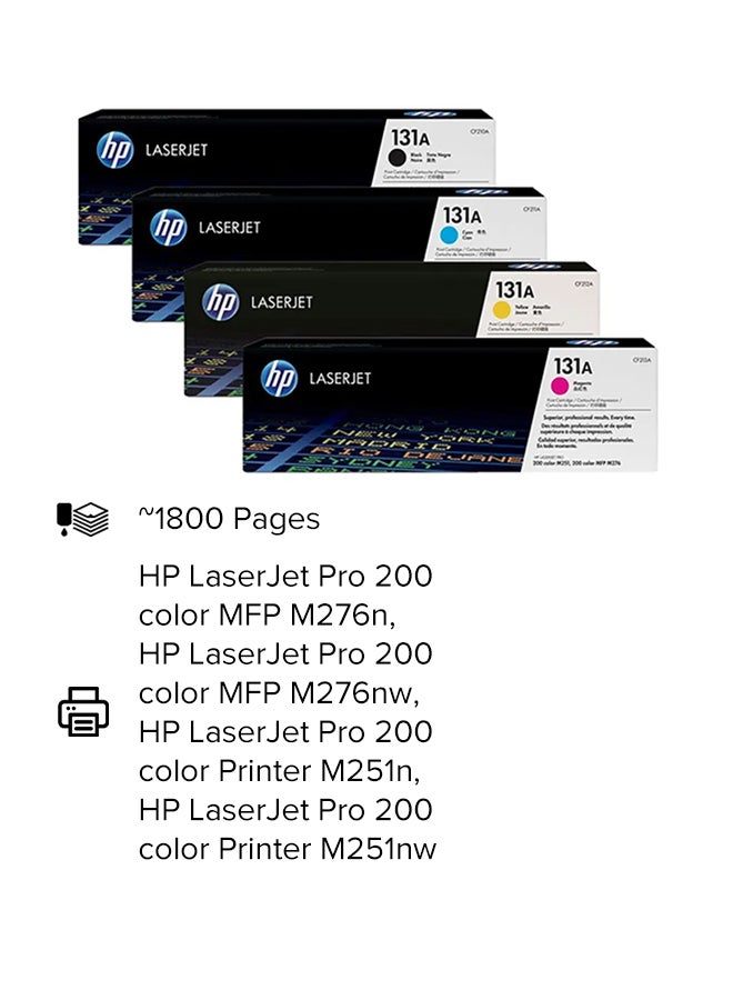 HP 131A Pack of 4 Ink Toner Cartridge Set Multicolour - Image 2