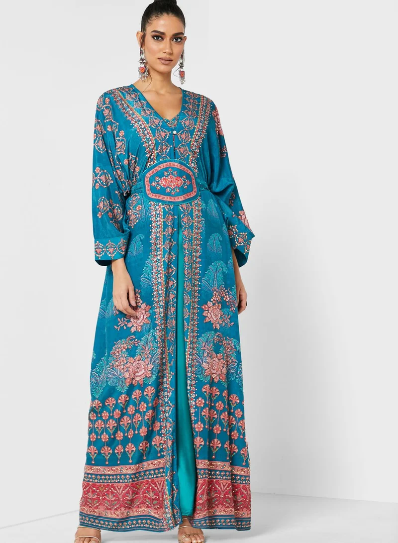 ARABIAN CLOSET Digital Print Kaftan