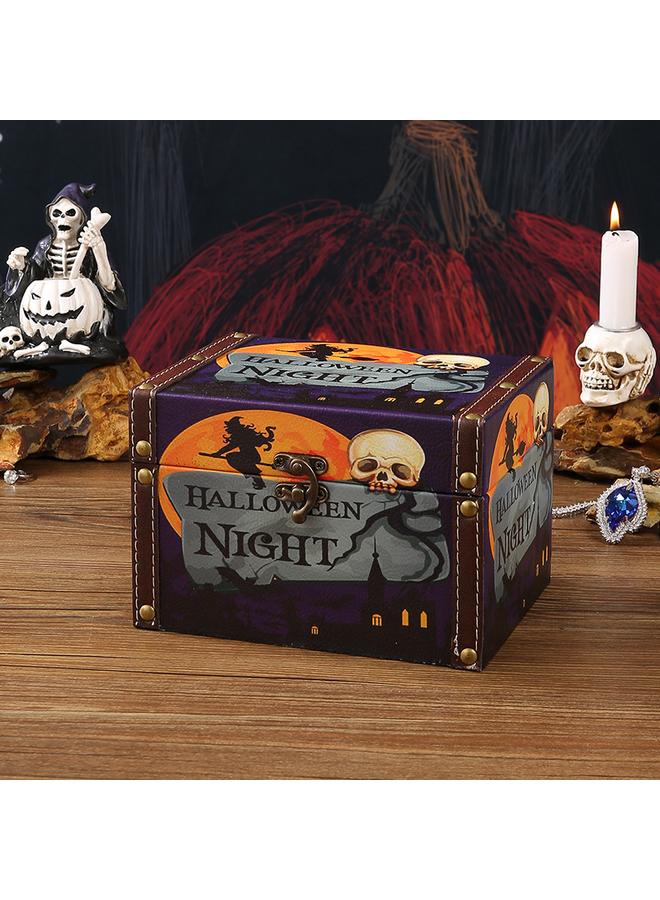 Bluejw Halloween Series Wooden Storage Box Candy Gift Packaging Box Holiday Horror Box Home Atmosphere Decorations - Image 2