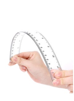 Excefore Plastic Ruler, 2 Pack Plastic Ruler Straight Ruler Clear See Through Measuring Acrylic Tool for Student School Office Stationery with Centimeters and Inches  - Image 3