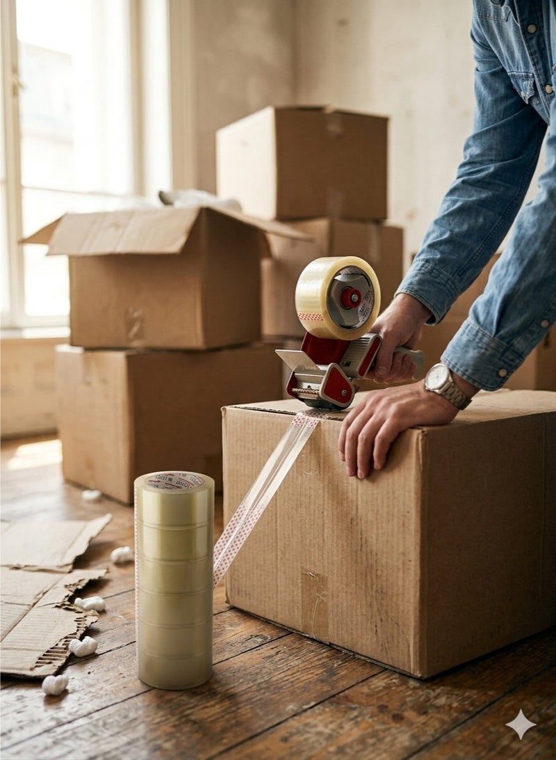 LORD Clear Packing Tape 2” x 100 Yards - Heavy-Duty Adhesive Tape, High-Performance Industrial Strength Packaging Tape for Boxes, Shipping, Moving and Storage, Long-Lasting Strong Secure Seal - Image 5