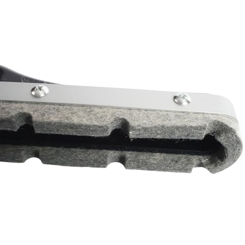 Cen-Tec Systems 60137 14" Commercial Scalloped Felt Hardwood and Polished Floor Vacuum Attachment, Black - Image 3