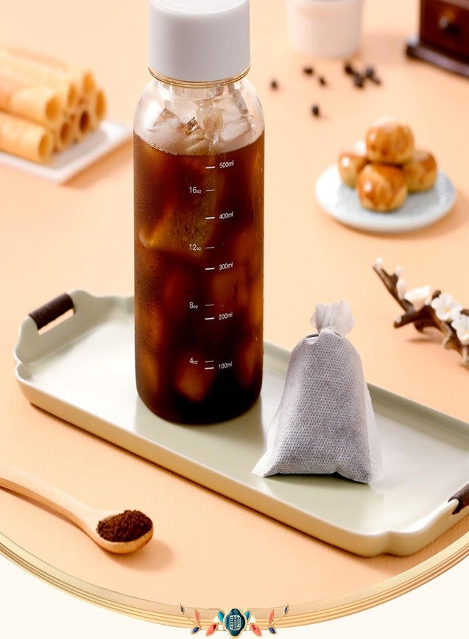 ArrErr 100 Pack Iced Coffee Bags 4x6 inch Disposable No Mess Cold Brew Coffee Maker Bags Fine Mesh Drawstring Pouches Filter Bag for Arabica Medium Roast Bean Coffee Glass Pitcher Mason Jar Brewer - Image 5