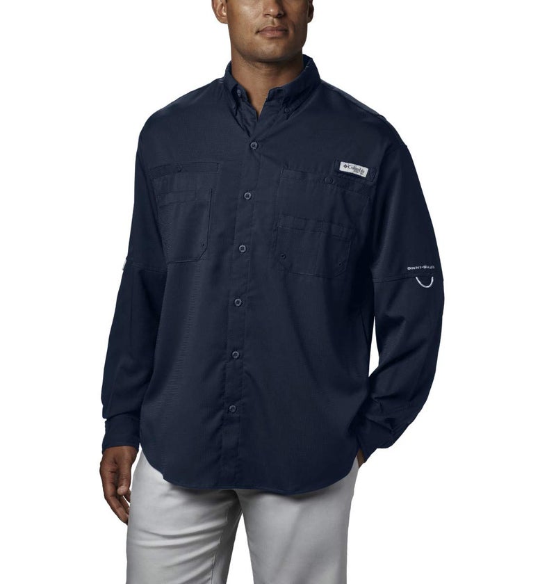 Columbia Mens PFG Tamiami Long Sleeve Fishing Shirt Collegiate Navy 1X - Image 2