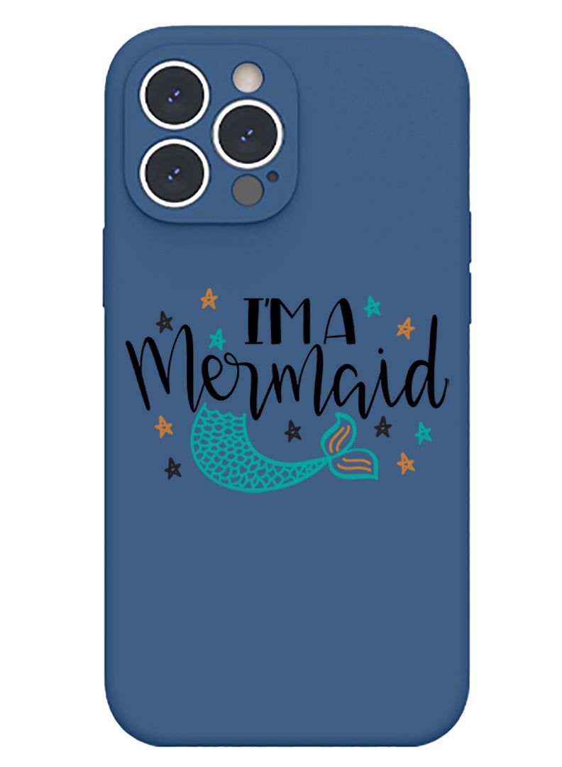 Theodor Protective Slim Fit Case Liquid Silicone Cover with Full Body Protection Anti-Scratch Shockproof Case For iPhone 13 Pro Max Blue  - I am already in love with my future baby copy - Image 1