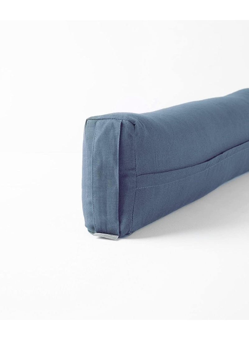 Halfmoon Prana Cotton Yoga Bolster with Carry Handle, 3-Inch x 6.5-Inch x 26.5-Inch Size, Solstice - Image 2