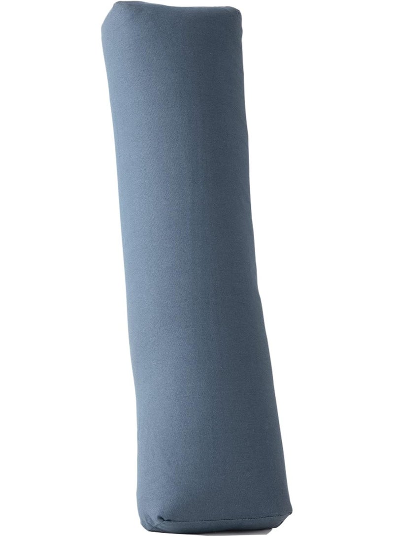 Halfmoon Prana Cotton Yoga Bolster with Carry Handle, 3-Inch x 6.5-Inch x 26.5-Inch Size, Solstice - Image 1