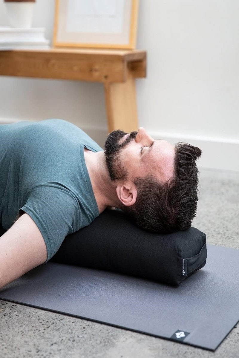 Halfmoon Prana Cotton Yoga Bolster with Carry Handle, 3-Inch x 6.5-Inch x 26.5-Inch Size, Solstice - Image 3