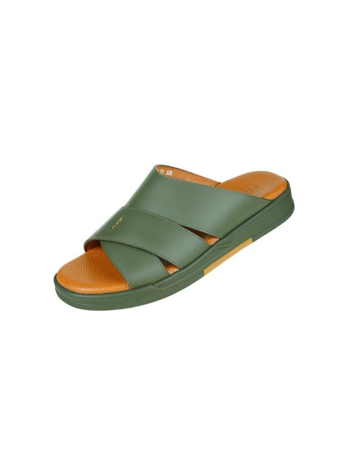 barjeel uno 008-3668 Barjeel Uno Mens Arabic Sandals MSA125 Olive - Image 1