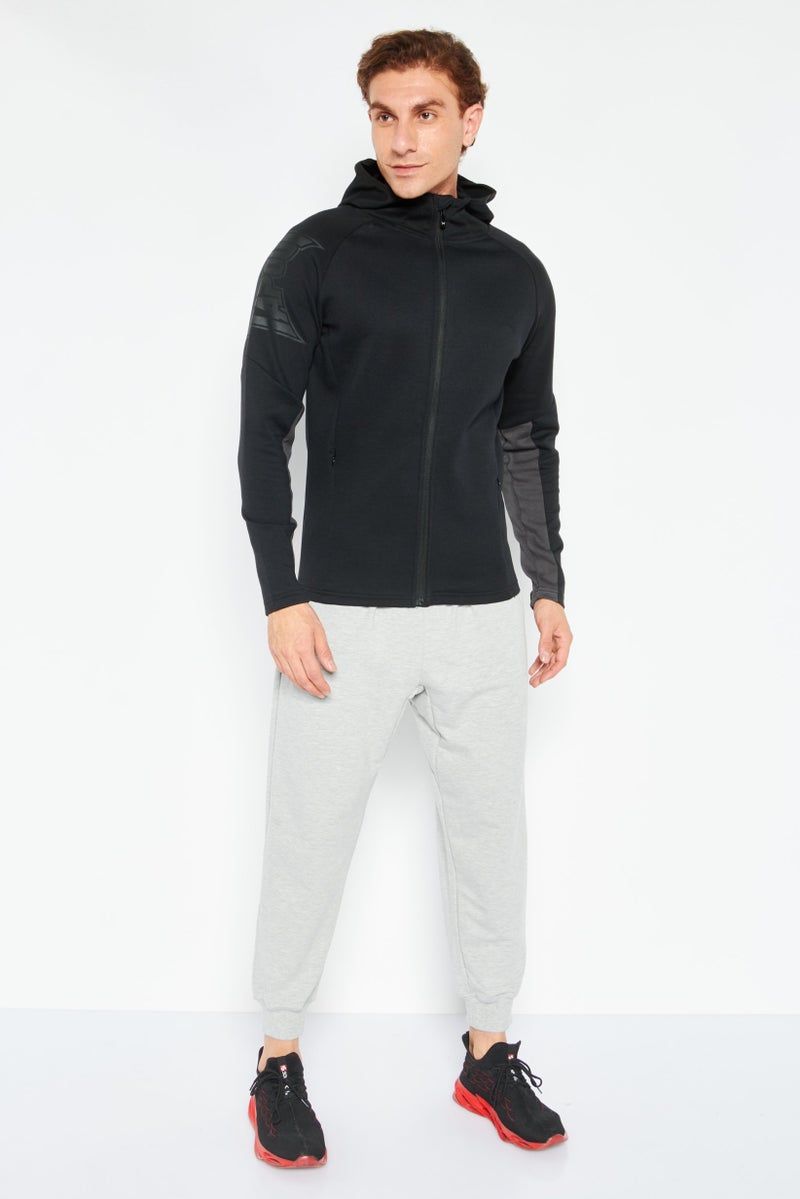 TapouT Men Sportswear Fit Long Sleeves Training Sweatshirt, Black - Image 2