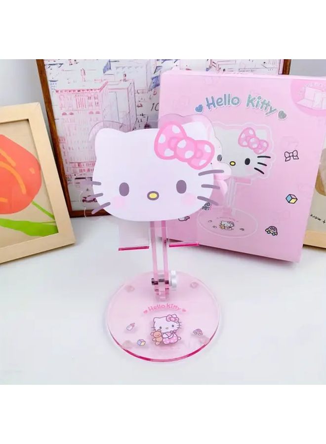 My Melody Kuromi Foldable Adjustable Phone Stand Hello Kitty Pink Desktop Tablet Holder - Image 1