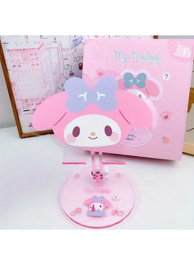 My Melody Kuromi Foldable Adjustable Phone Stand Hello Kitty Pink Desktop Tablet Holder - Image 4